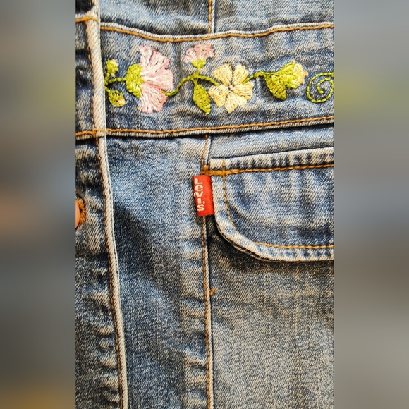 Embroidered Denim Jacket with Floral Accents - Picture 10 of 16